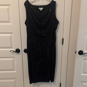 Ava & Viv Black Sequin Midi Dress